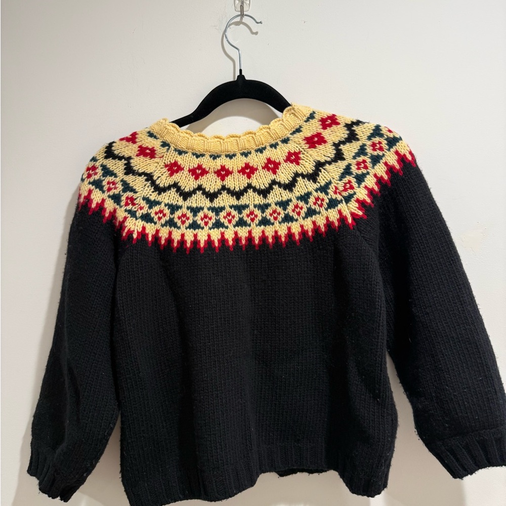 DÔEN Fair Isle Wool Cardigan - Picture 2 of 5
